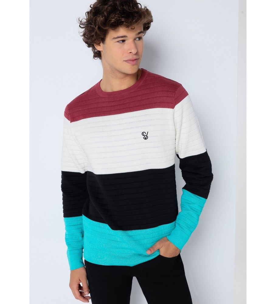 Camisa Six Valves com listras multicoloridas