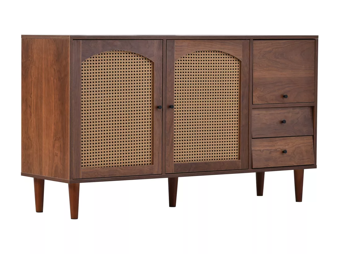 Buffet en rotin avec trois portes,d130cm×h75cm