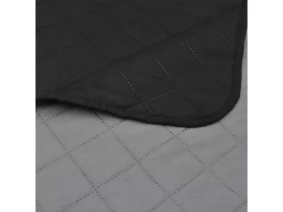 Couvre-lit à double face matelassé Noir-Gris 220x240