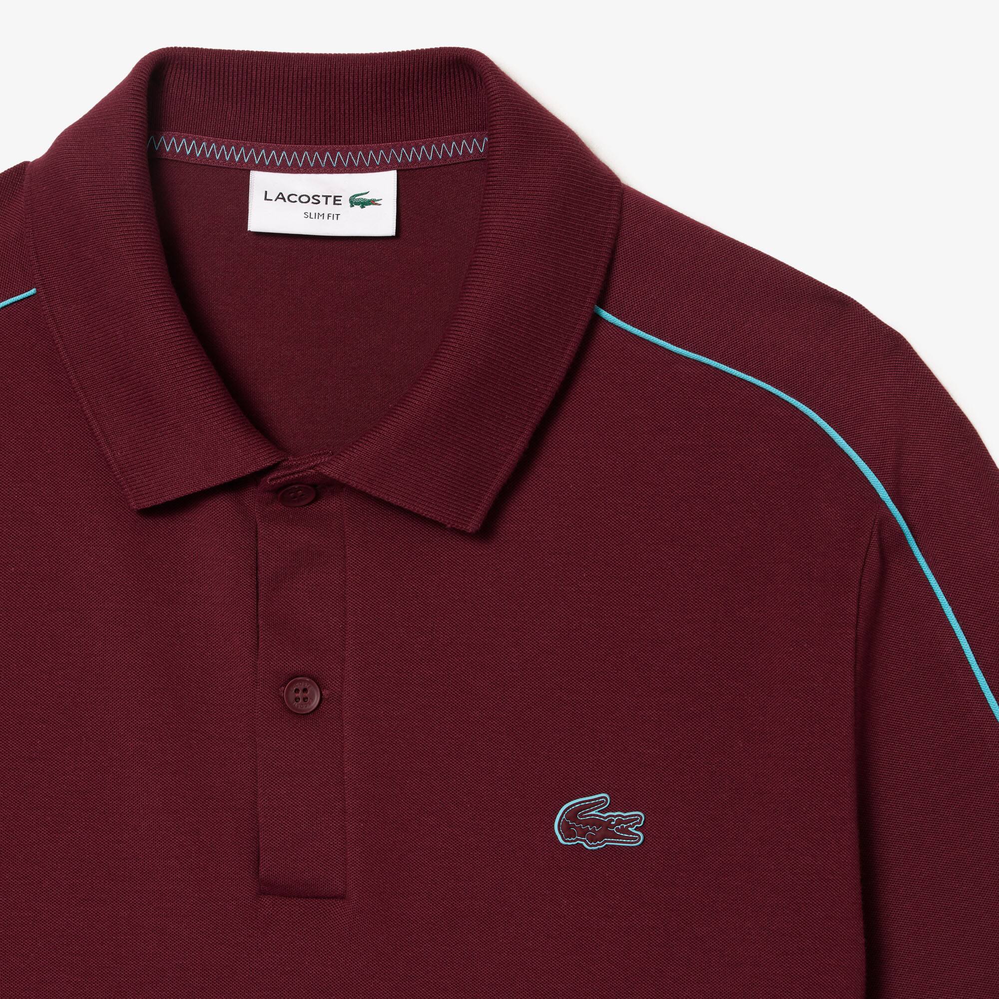LACOSTE Movement Poloshirt aus funktionellem Piqué in Slim Fit Kurze Ärmel - Rot - Lacoste - Herren