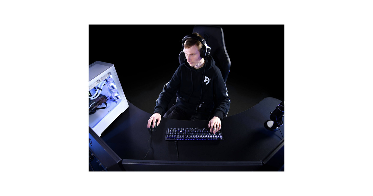 ArozziArena Angelo - Pure Black gaming desk  (Zwart)