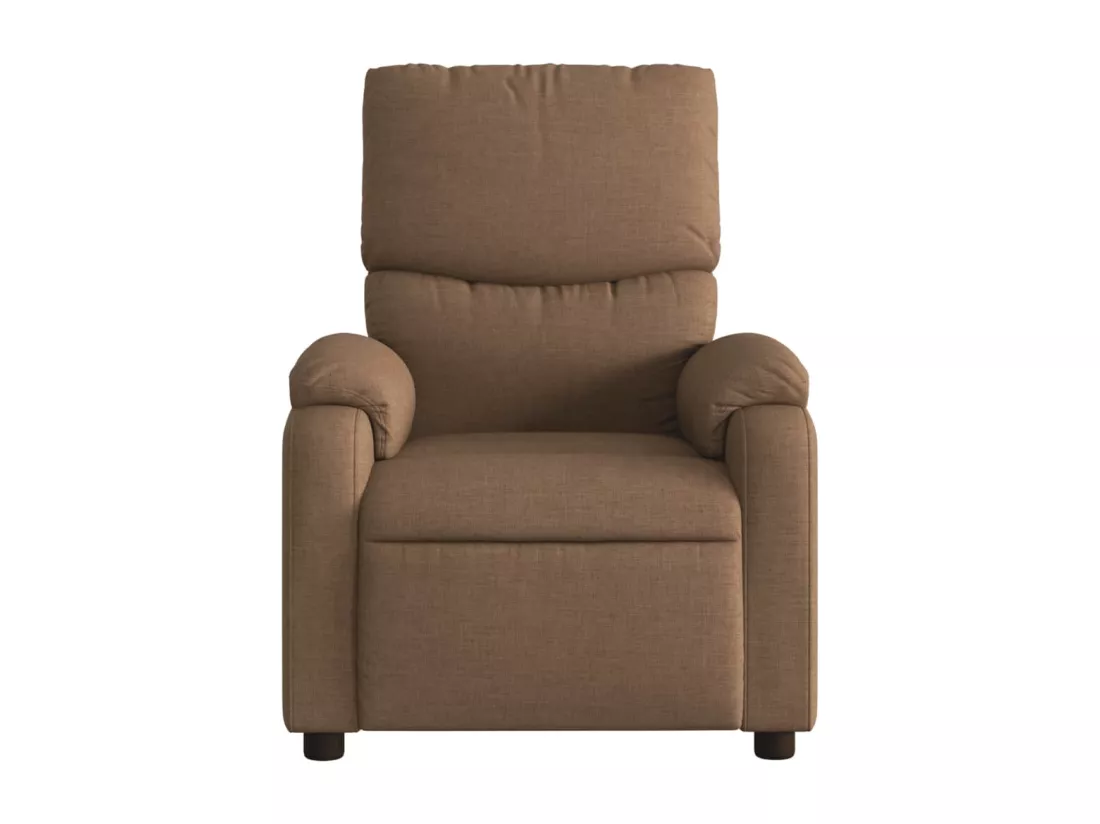 Fauteuil de massage inclinable Marron Tissu