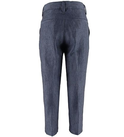 Emporio Armani Anzug - Leinen - Blau Meliert