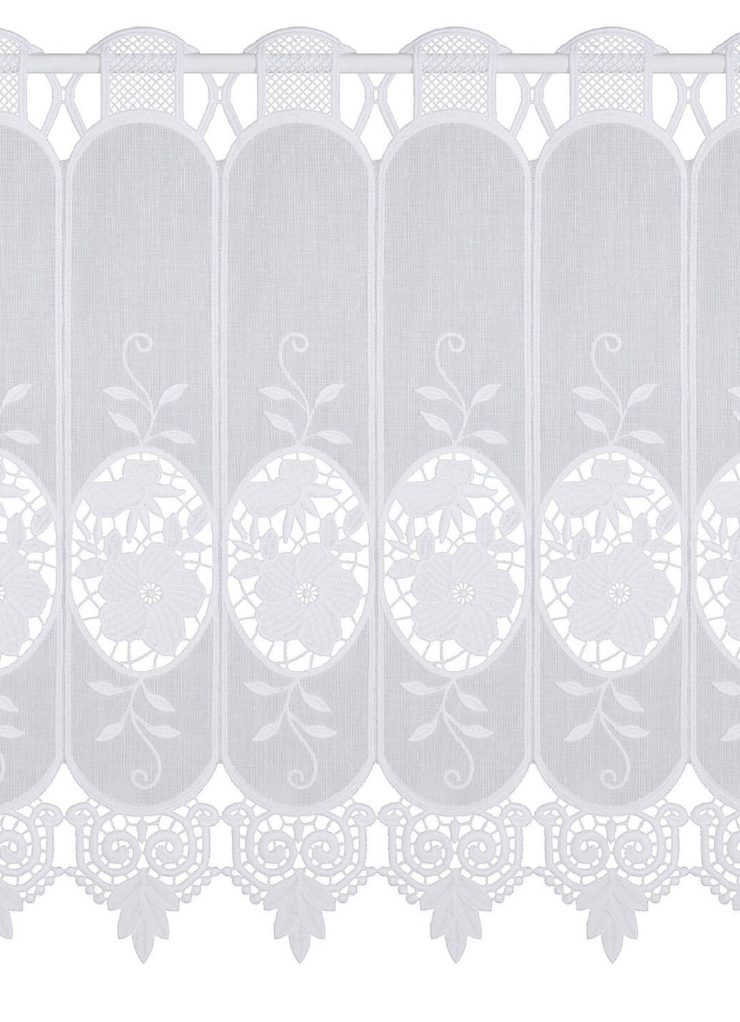 Kurzstore mit Blumen in Macramé-Spitze