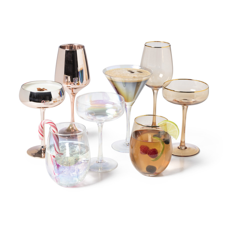 Wijnglas koper - koperkleurig - 450 ml