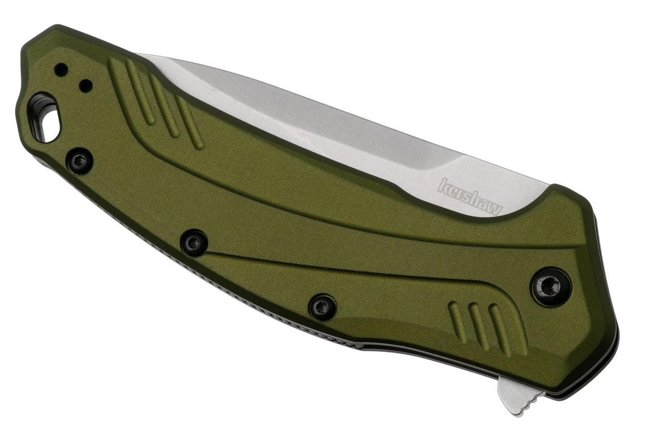 Kershaw Link Olive 1776OLSW CPM 20CV zakmes, aluminium handgreep