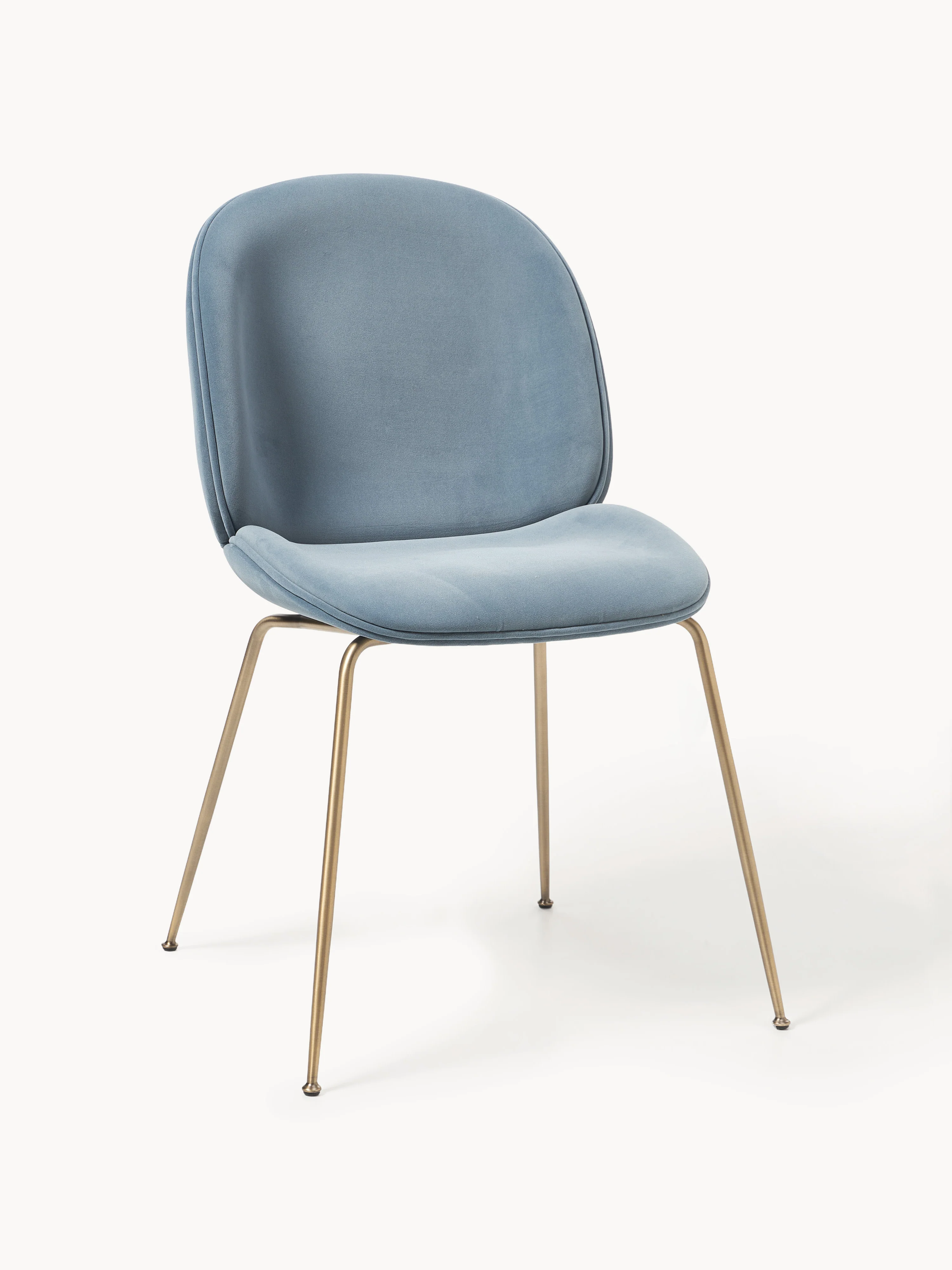 WESTWING x GUBI, Fluwelen eetkamerstoel Beetle by Delia Lachance