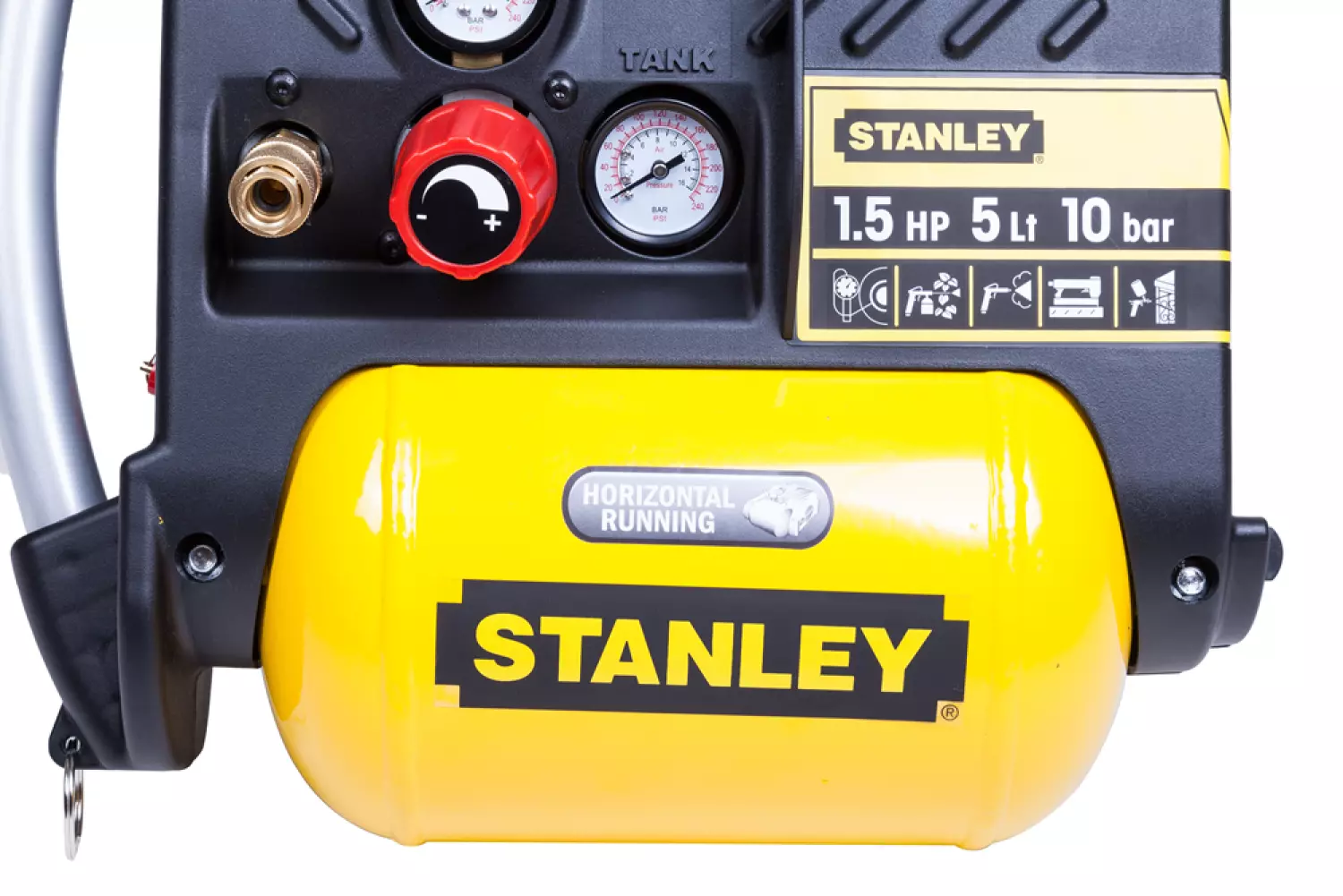 Stanley 8215250STN596 Compressor - DN200/10/5 - Olievrij - 10bar - 1100W