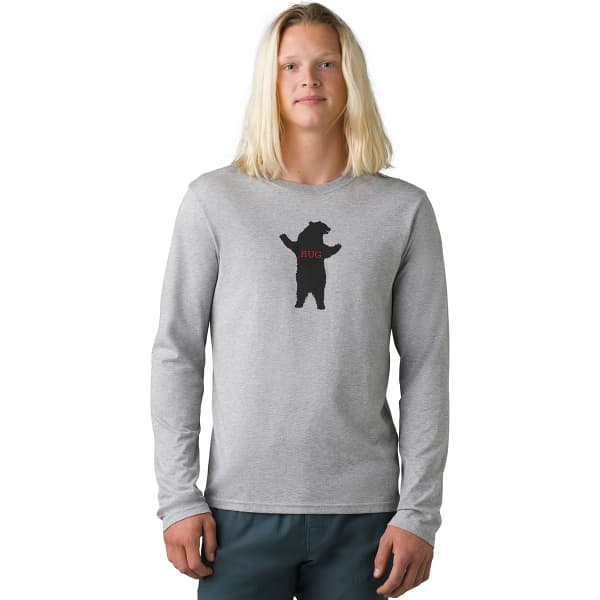T-shirt PRANA JOURNEYMAN LS T-SHIRT MEDIUM HEATHER GREY