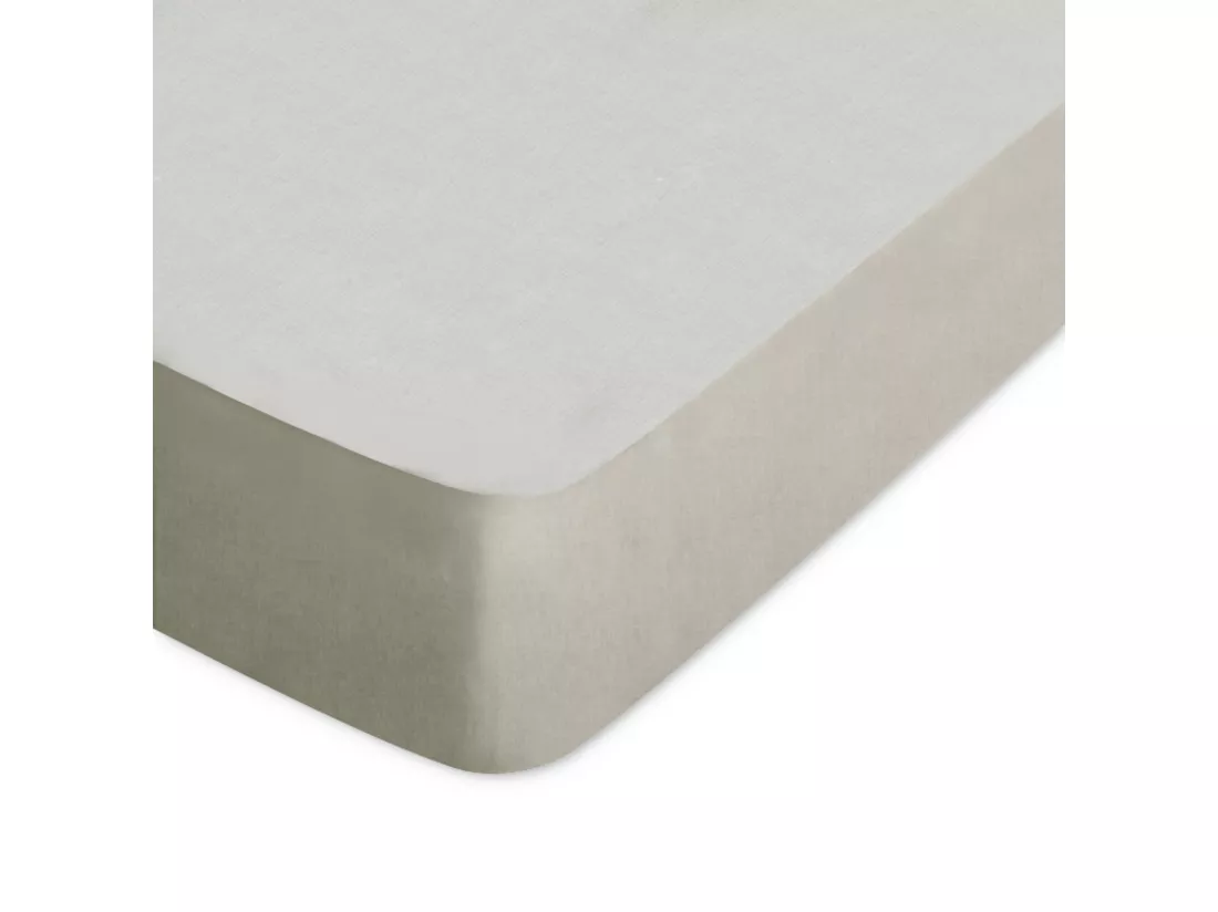Drap housse uni 220x220 cm coton ALTO Chamois