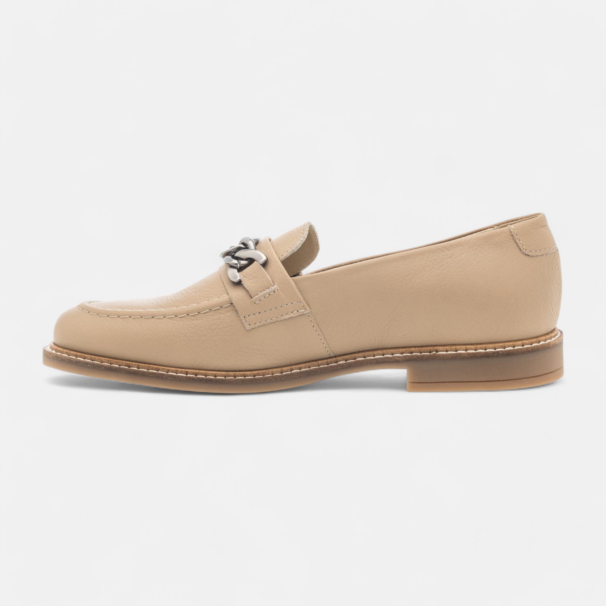 Mocassins Femme en cuir beige