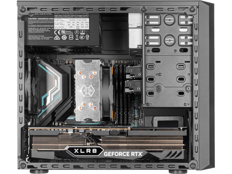SilverStone PC-Gehäuse Fara 313 Kompaktes Micro-ATX-Tower-Gehäuse mit voller Kompatibilität in Bezug auf Speicherlaufwerke