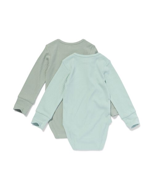body évolutif bambou côtelé extensible - 2 pièces vert