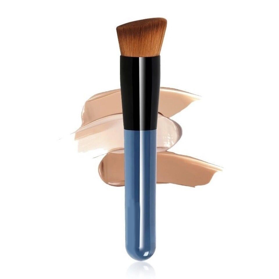 Foundation Concealer Make Up Pinsel Kosmetik Flat Top Brush - Blau