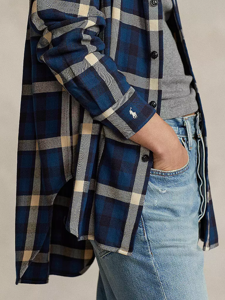 POLO RALPH LAUREN Flanellbluse blau