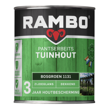 Rambo Pantserbeits Tuinhout zijdeglans dekkend bosgroen 750 ml