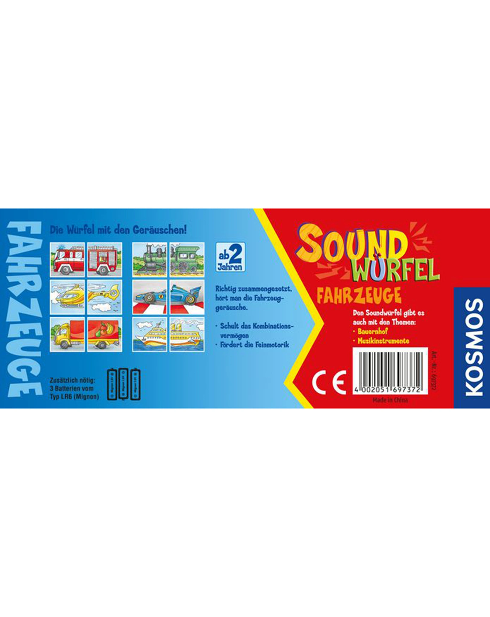 Soundwürfel – Fahrzeuge in bunt