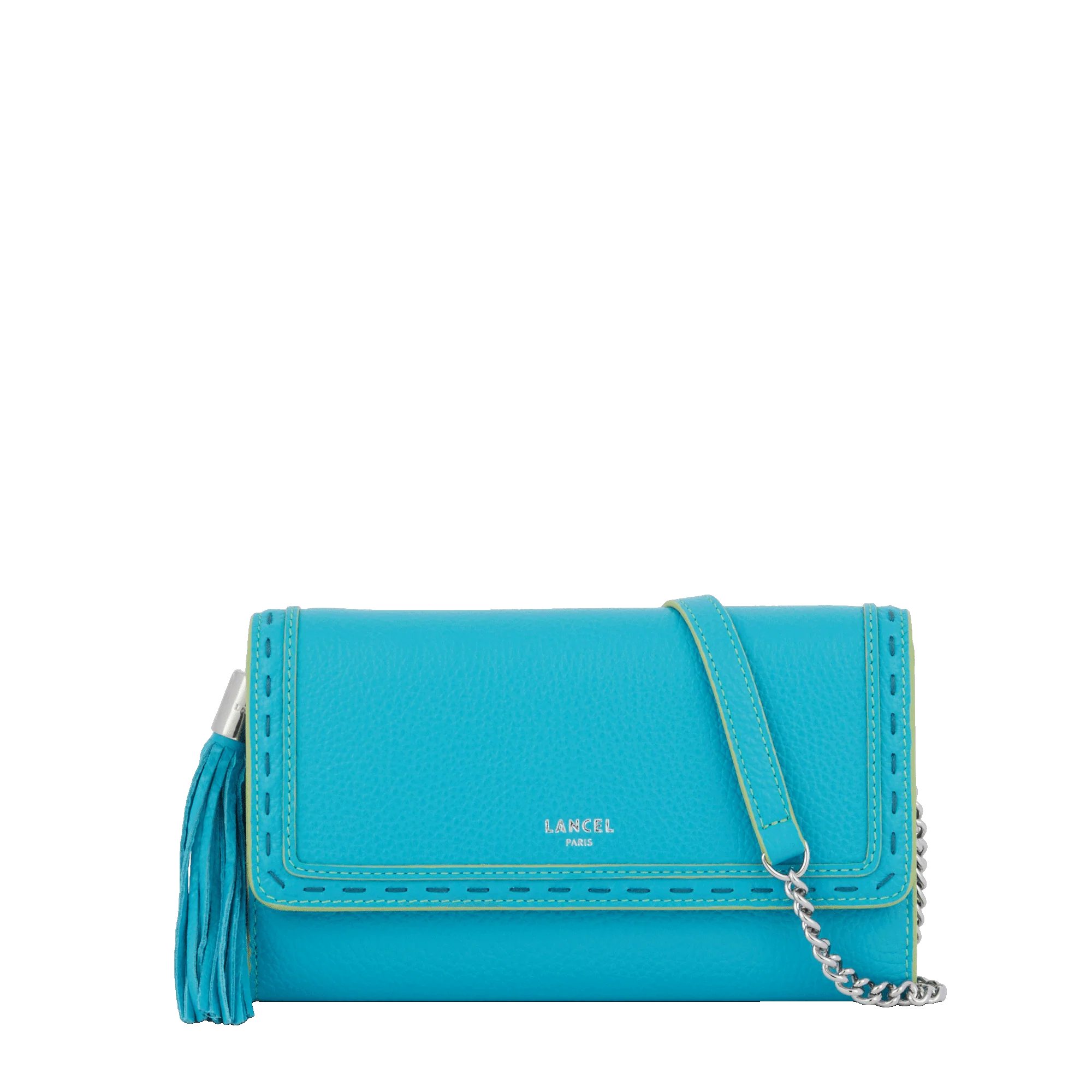 Portefeuille chaîne Premier Flirt de Lancel-Bleu ocean