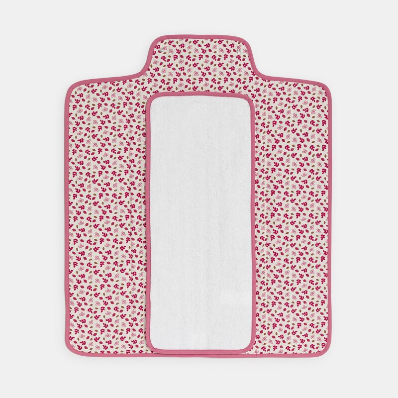 Tapis à langer de voyage fleuri rose naissance fille Rose