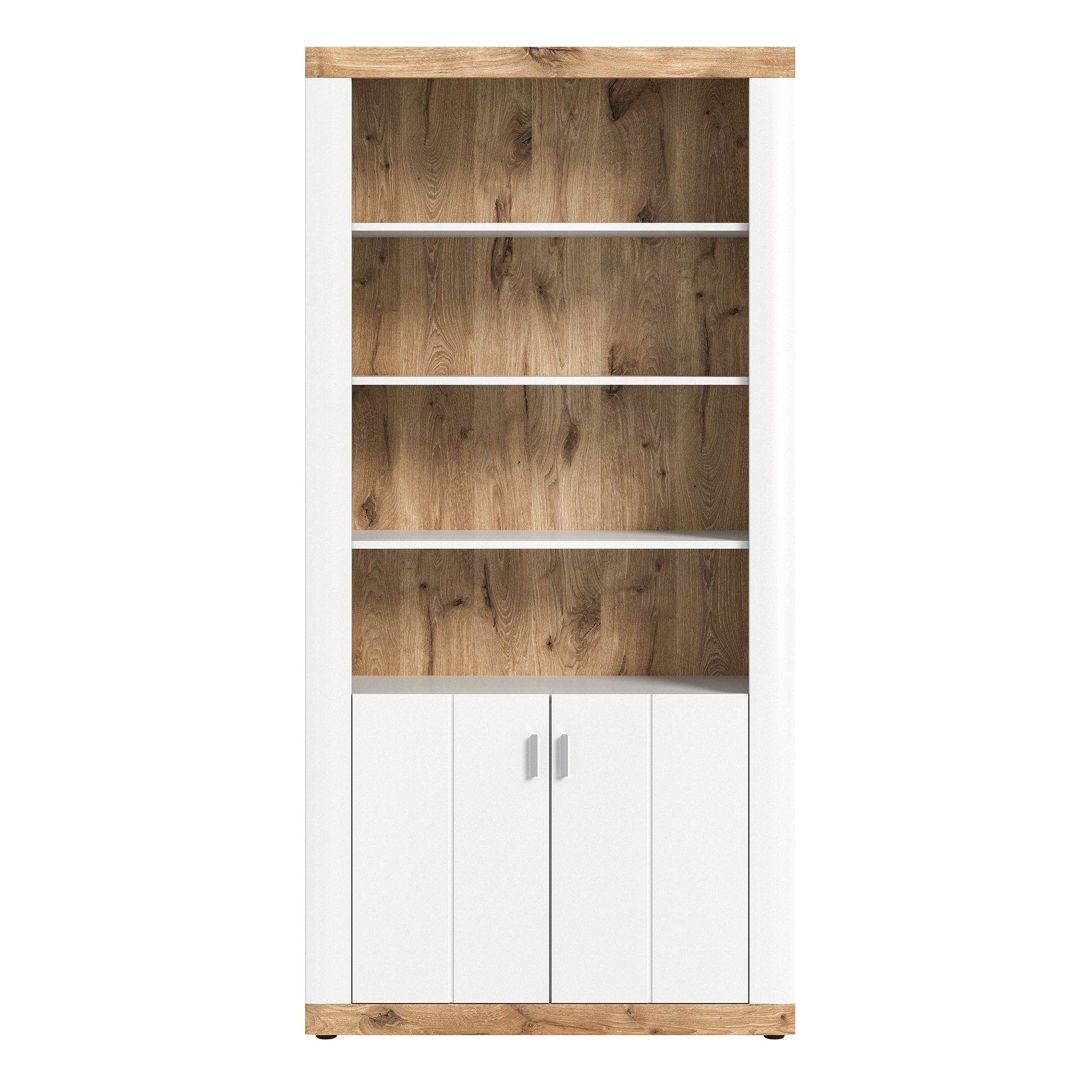 Stauraumregal LAREDO - weiß - Nox Oak - 101 cm