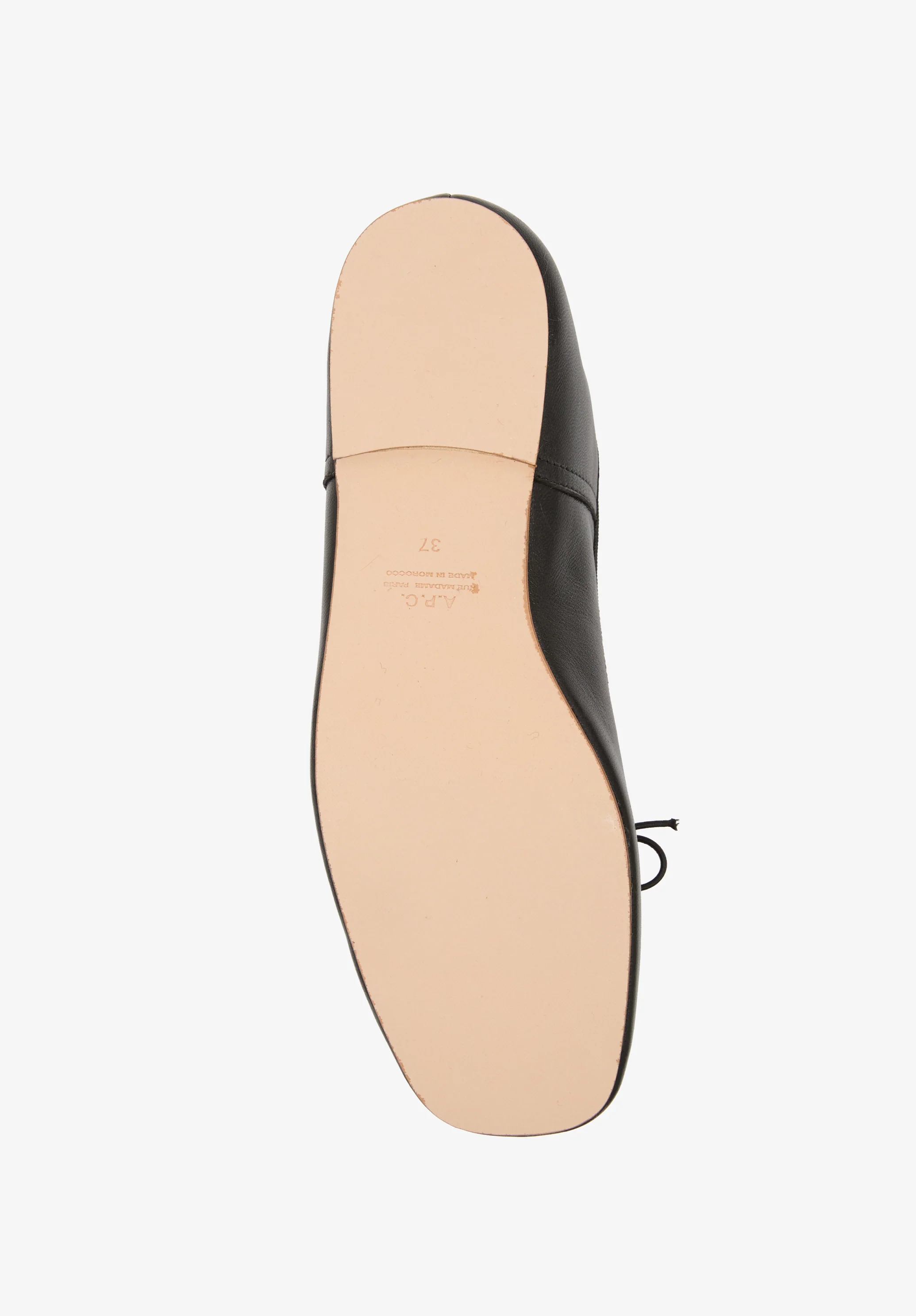 Ballerines en cuir lisse - Noir