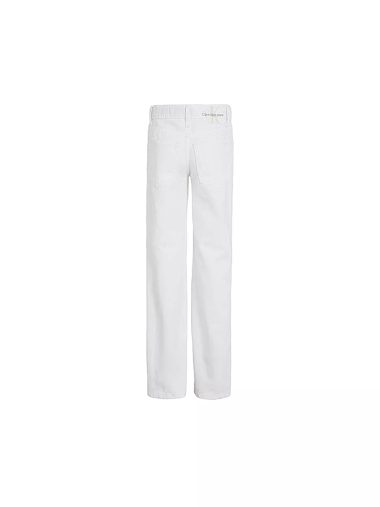 CALVIN KLEIN JEANS Mädchen Jeans Straight Fit  weiss