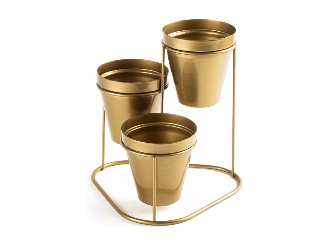 Porte pot Avilan L19xH20cm Métal Or