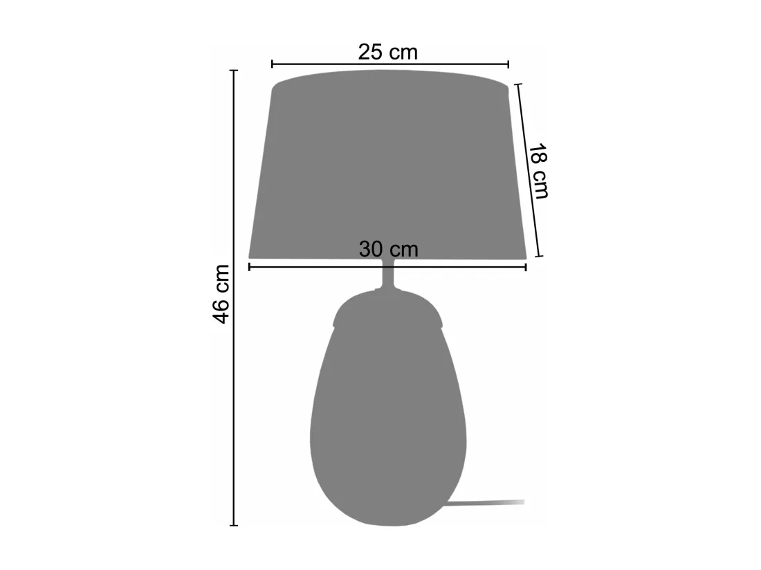 Lampe a poser ovale verre,bois naturel naturel,blanc 46 cm.