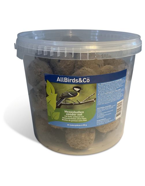 Allbirds&Co Mezenbol Zonder Net - Tuinvogelvoer - 85 g 35 stuks