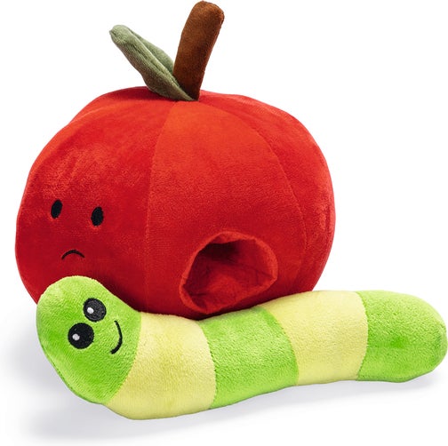 Beeztees hondenspeelgoed Hide & Seek pluche appel rood 22 x 17,5 x 26 cm