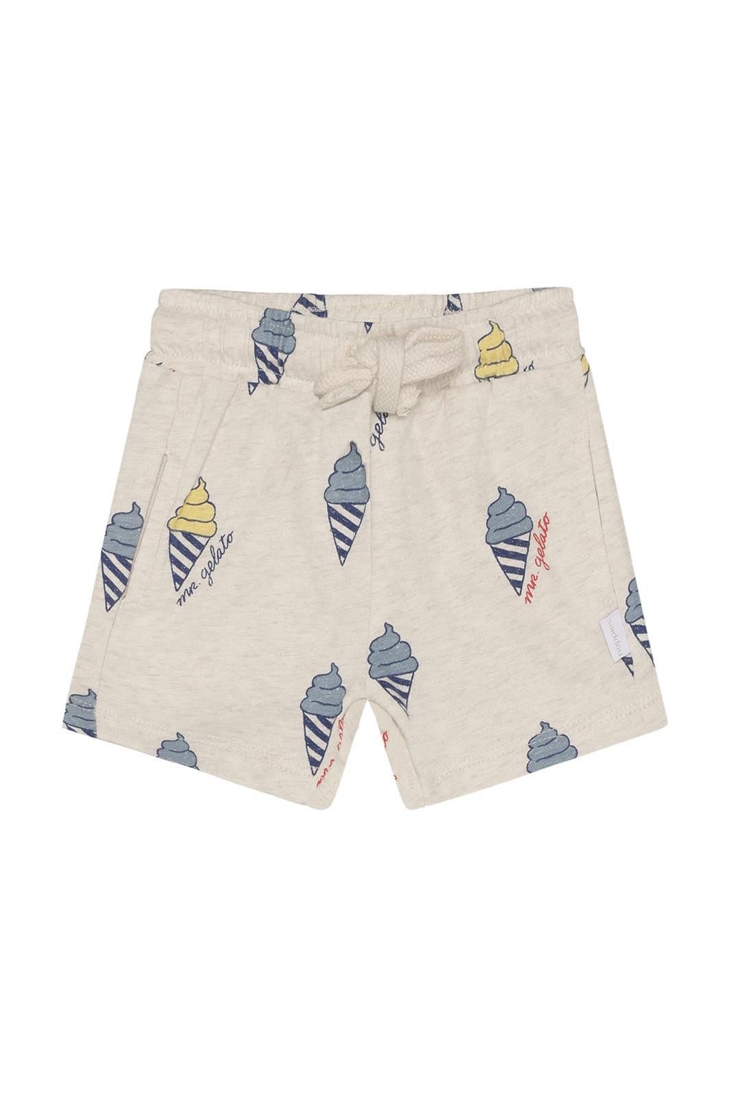 Noppies Baby Korte Broek regular fit all over print - Oatmeal Melange