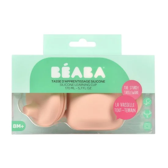 Tasse d'apprentissage en silicone   Pink        8 mois +   de               Béaba