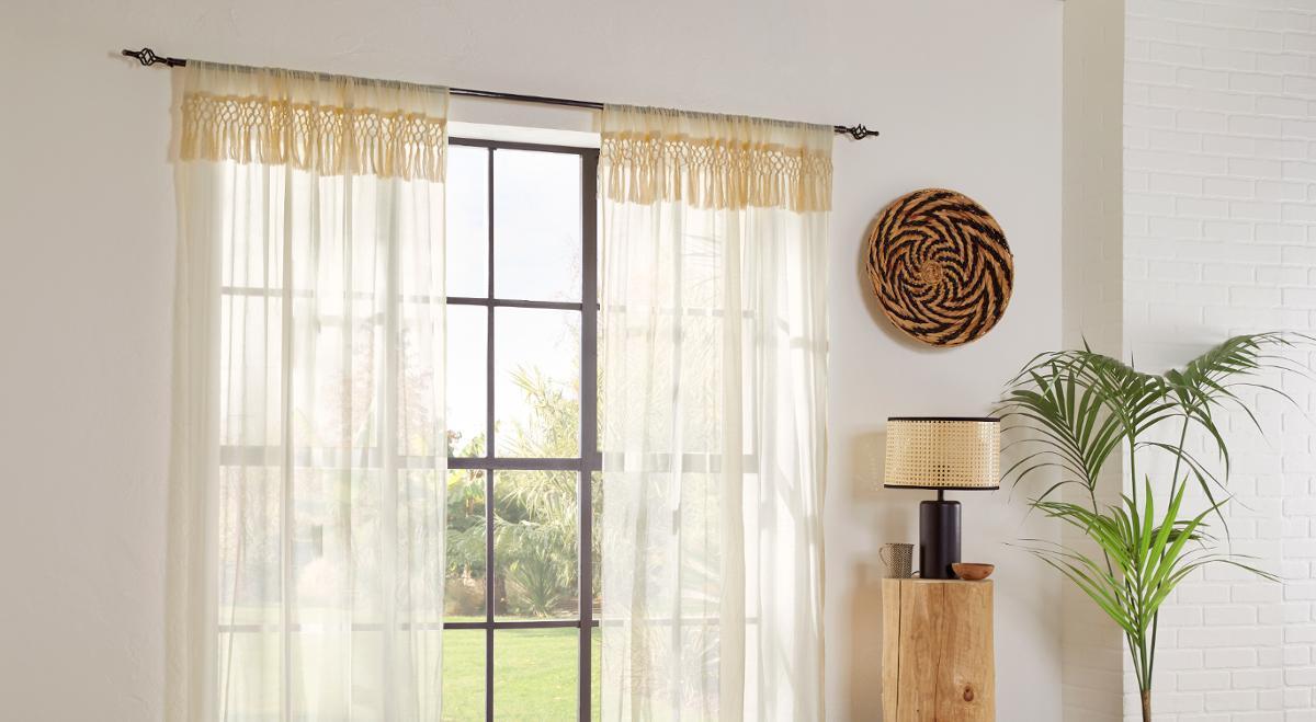 VOILAGE COTON MACRA IVOIRE 140X260CM