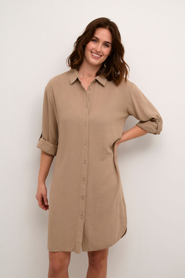 Kaffe KAmilia Shirt Dress Chinchilla