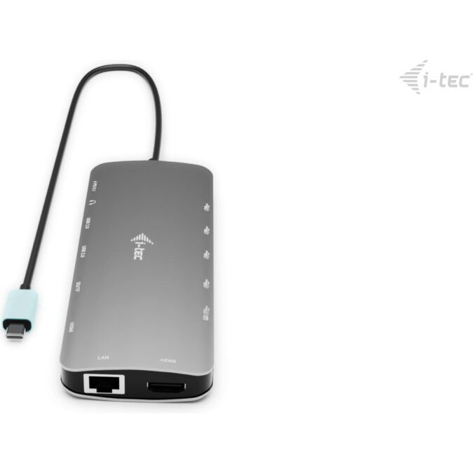 i-tec Metal USB-C Nano 3x Display Dock, 2x HDMI 1x USB-C video with Power Delivery 140W + Universal Charger 140 W