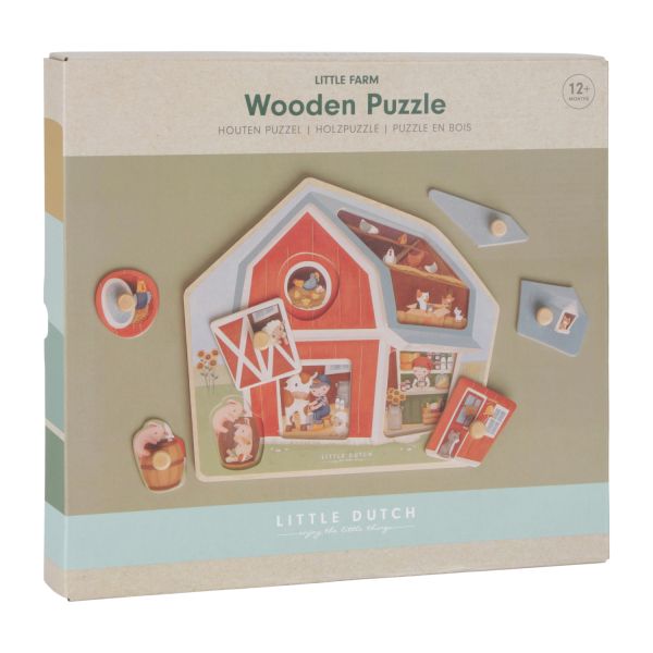 Little Dutch Little Farm Houten Puzzel