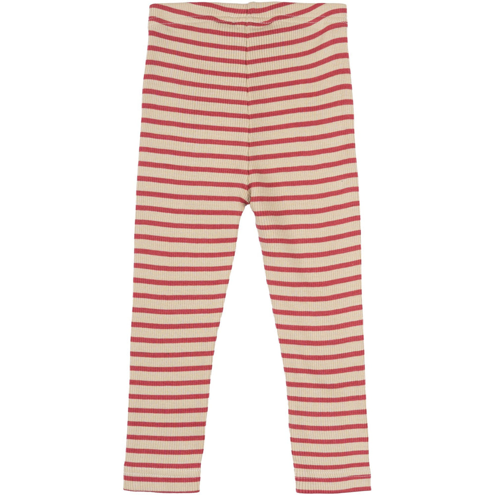Køb Petit Piao Light Berry/Dark Off White Leggings Modal Striped