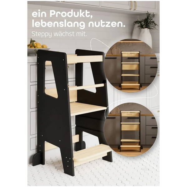 SÄMANNSÄMANN   Lernturm Steppy schwarz/natur