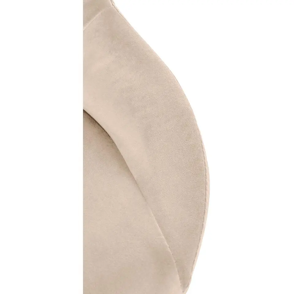 CLP Barkruk Milet zwart Frame - Fluweel - creme