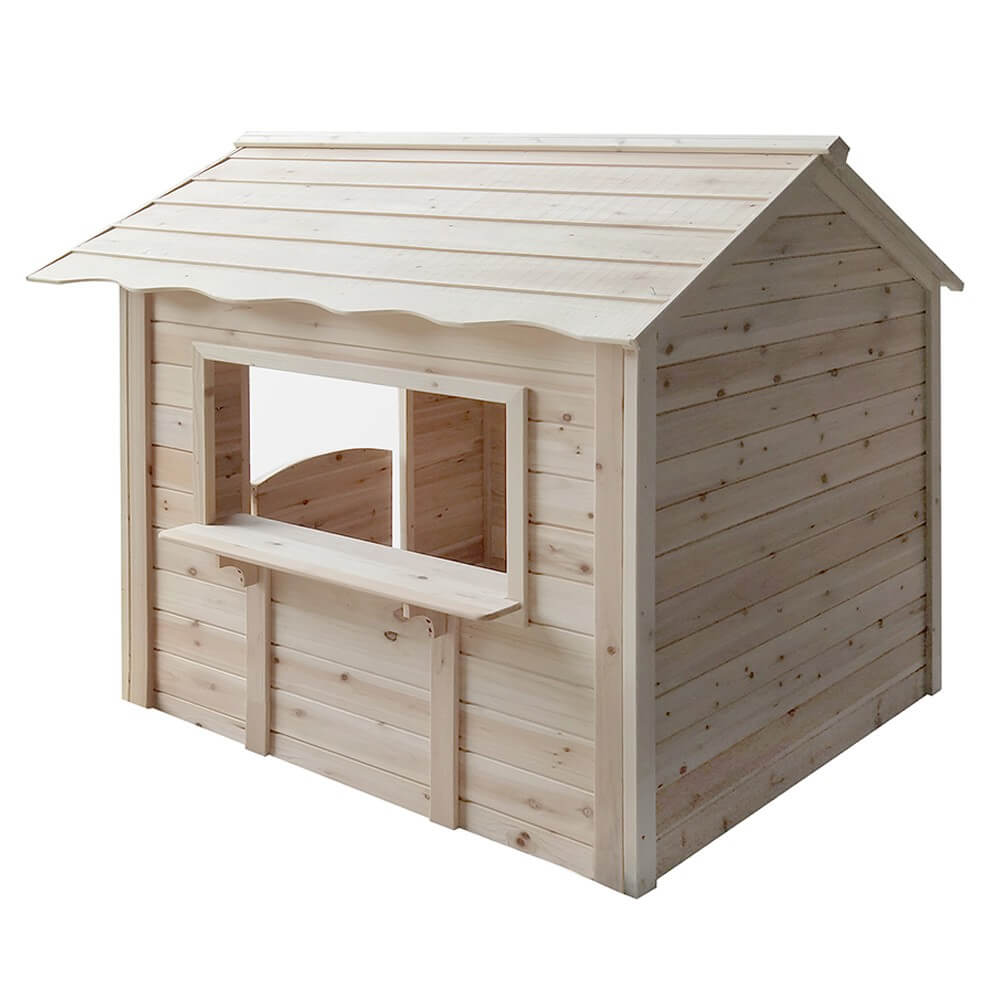 Home Deluxe - Speelhuis - THE GREAT PALACE Natural - 118 x 138 x 132 cm - zonder bank - FSC-gecertificeerd kinderspeelhuis, incl. montagemateriaal | Tuinhuis, houten huis, kinderspeelhuis