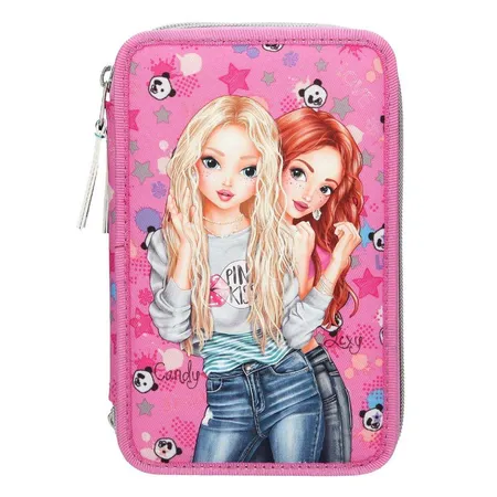 Depesche TOPModel 3-Fach Federtasche Panda pink