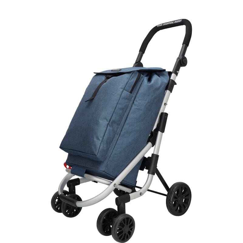 Beagles Shop&Go Boodschappentrolley 4-Wielen Blauw