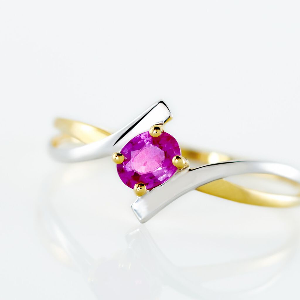 Bague Or Bicolore Rosmunda Rubis