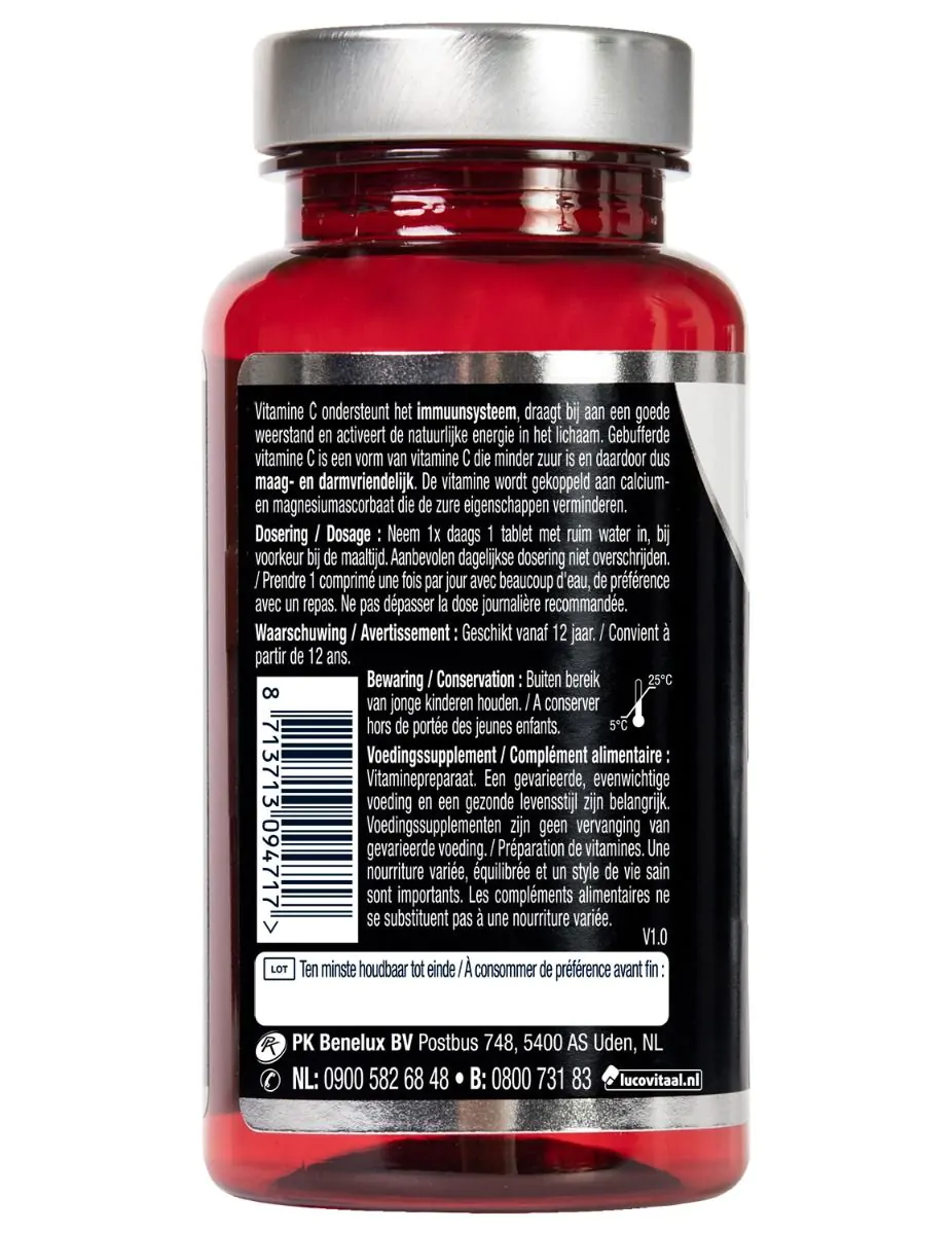 Gebufferde Vitamine C 1000 mg 60 tabletten