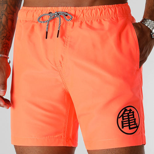 Short De Bain Kame Kanji Orange Fluo