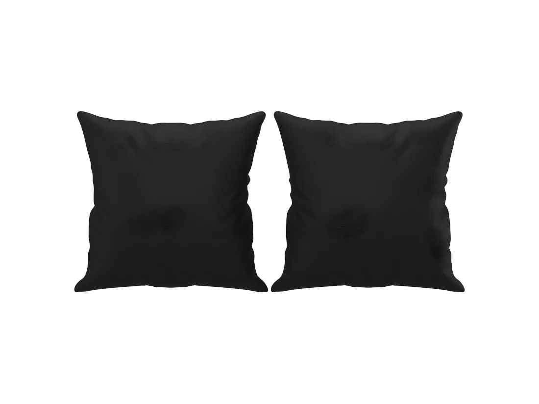 Canapé 3 places avec oreillers décoratifs noir 180cm similicuir