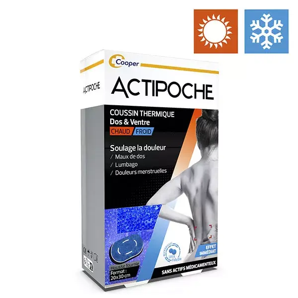 Almofada térmica de termoterapia Actipoche com microesferas para costas e abdômen, 1 unidade