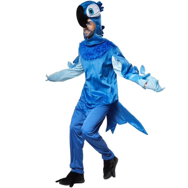 Prægtig blå papegøje kostume