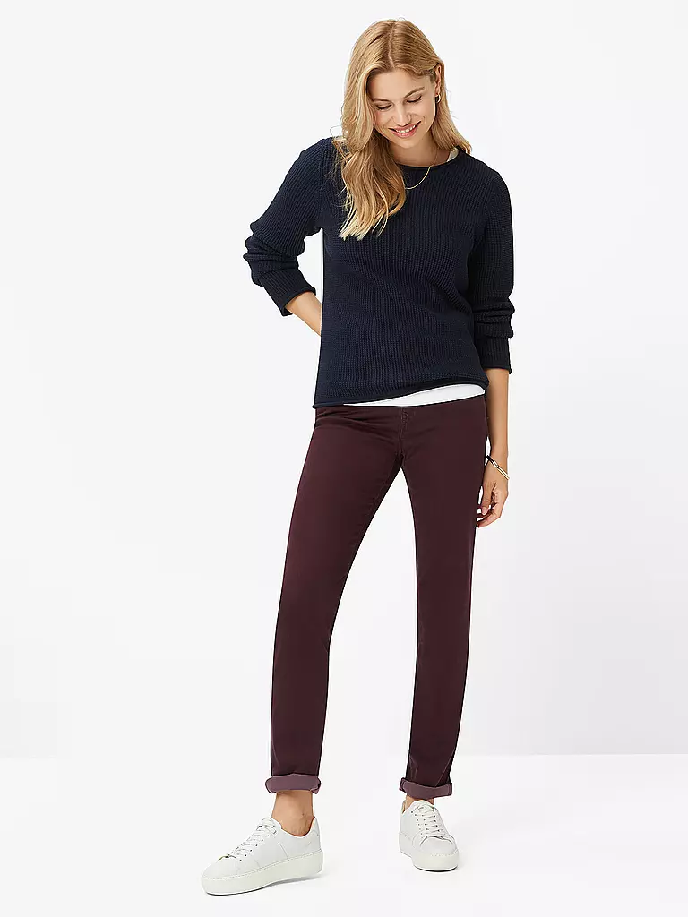BRAX Hose Straight Fit MARY  dunkelrot