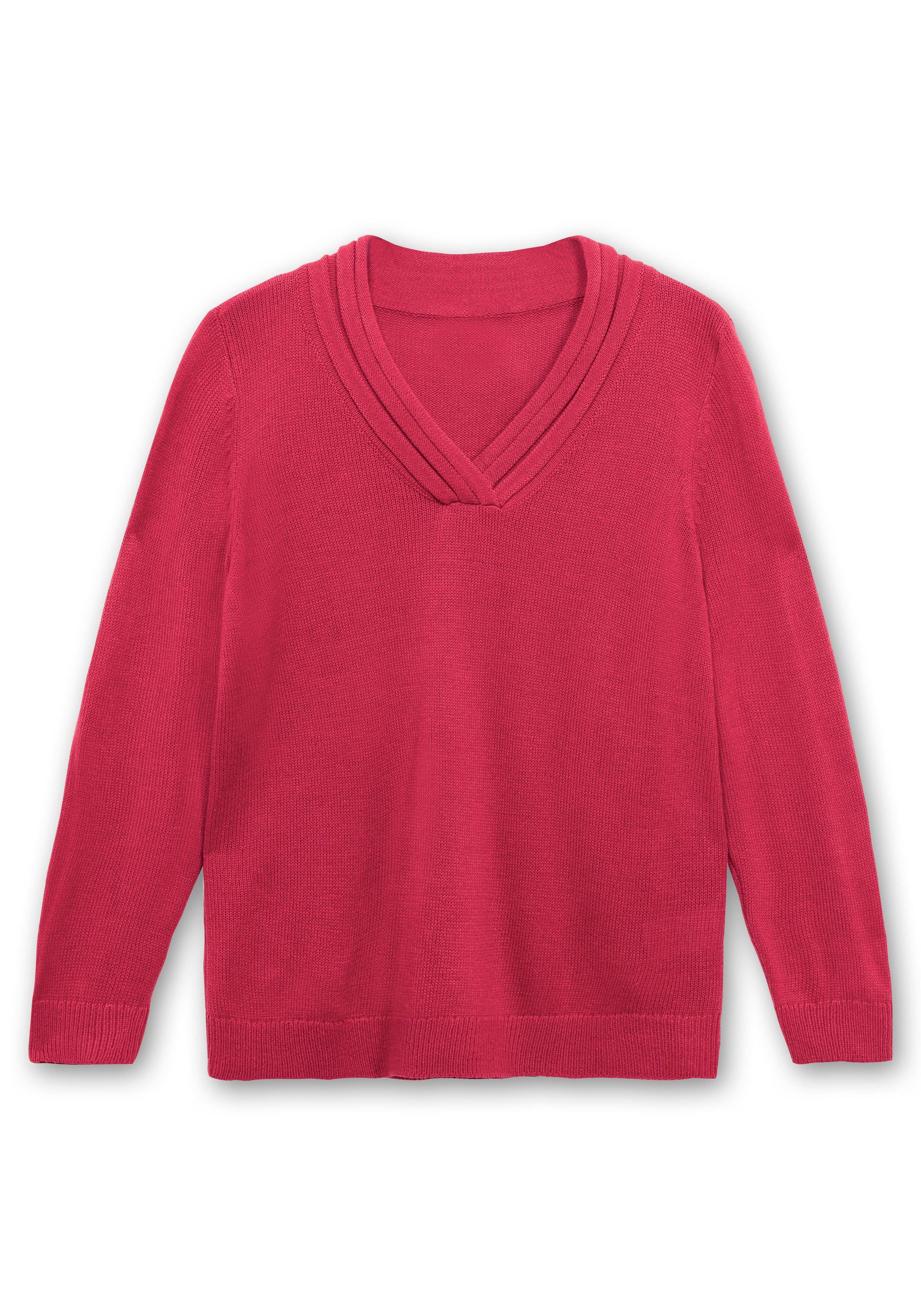 Pullover mit raffiniertem V-Ausschnitt